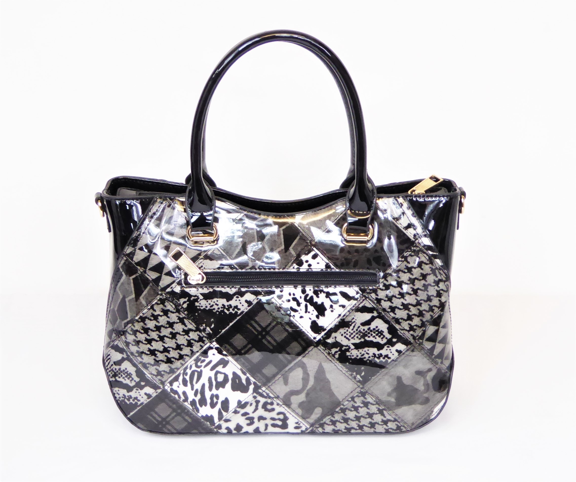Black Patent Handbag - Image 4
