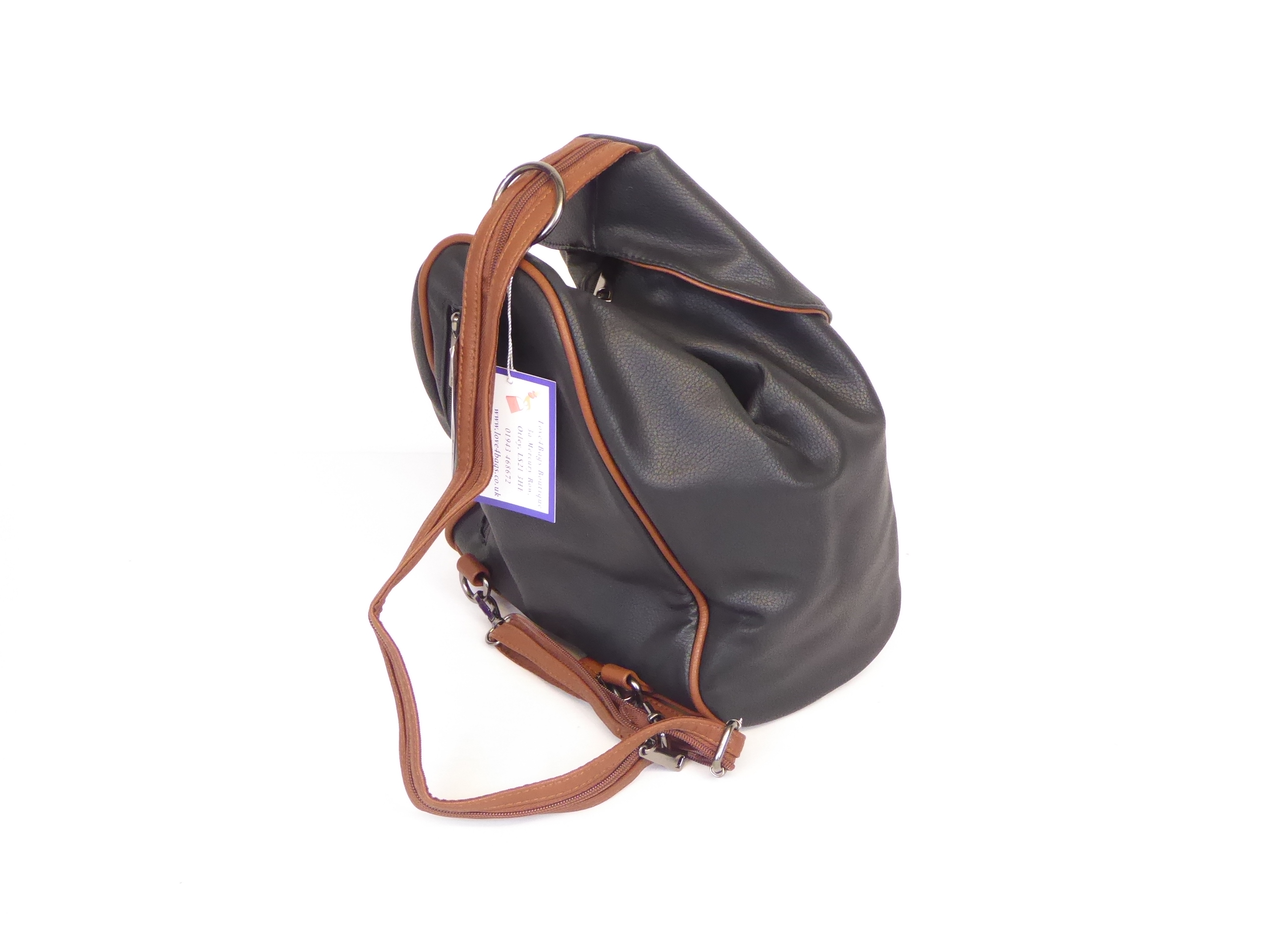 Black and Brown Rucksack - Image 4