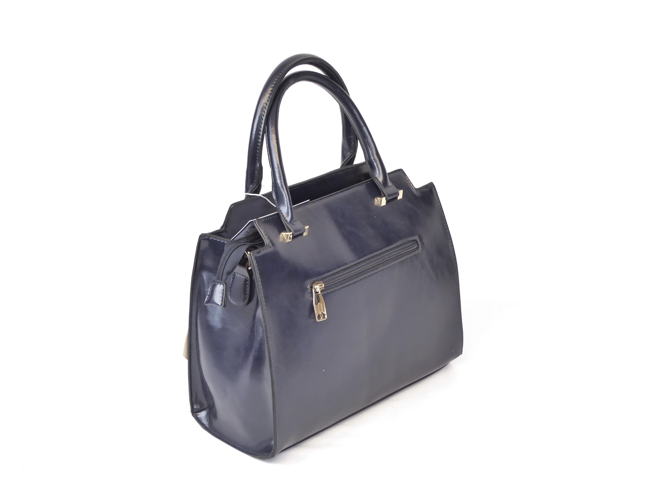 Navy and Tan Handbag - Image 5