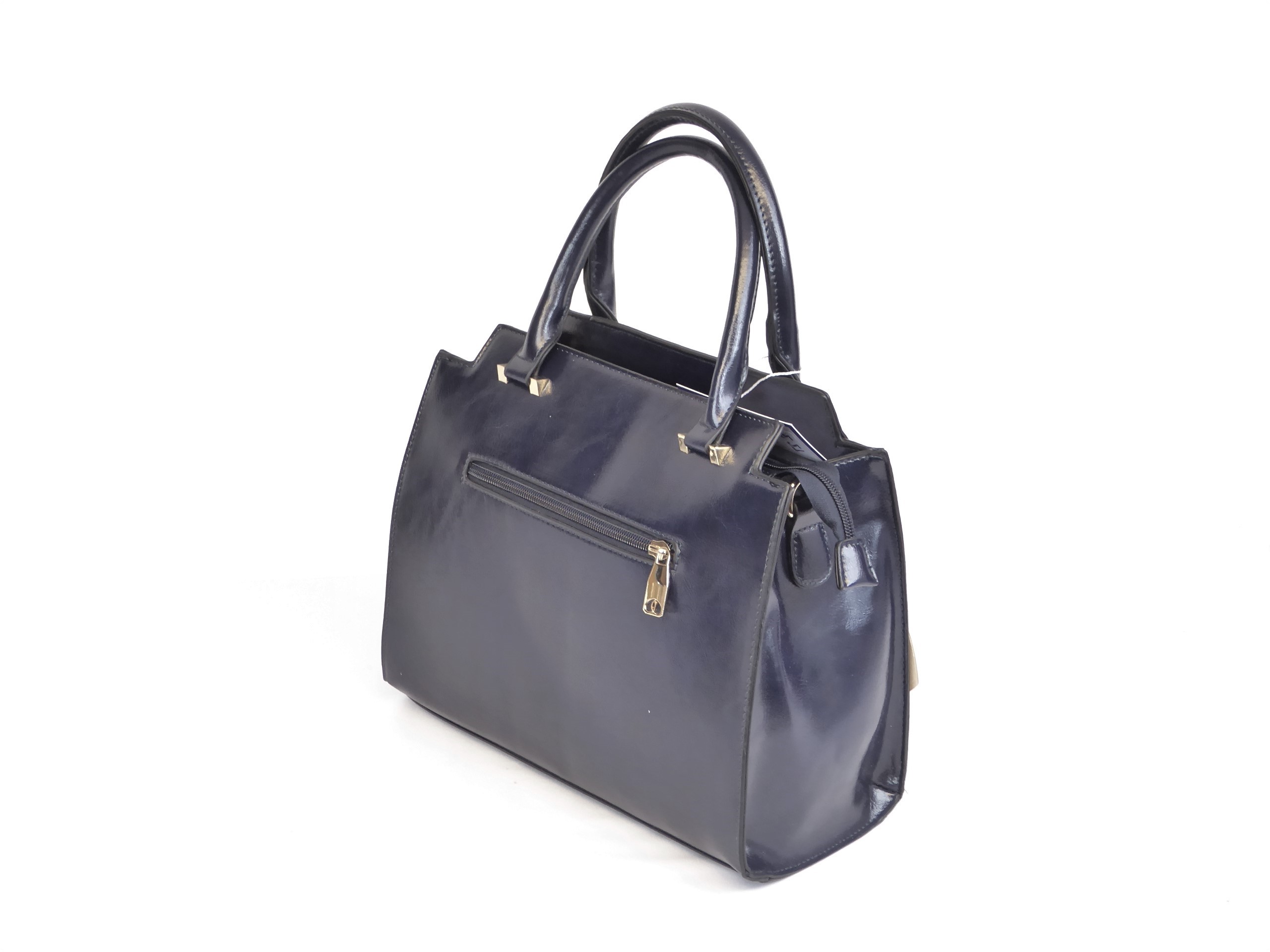 Navy and Tan Handbag - Image 4