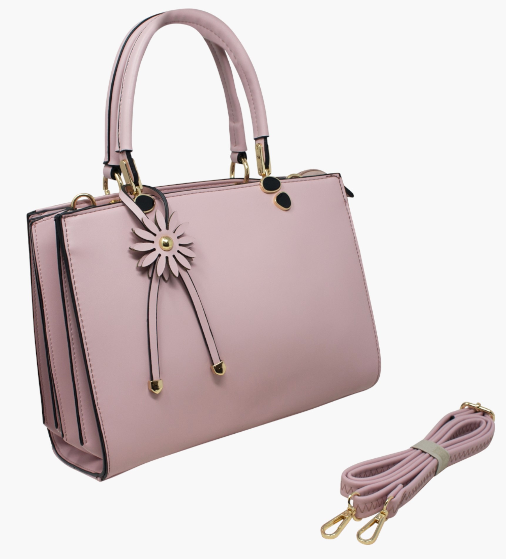 Pink Daisy Tote Handbag - Image 2