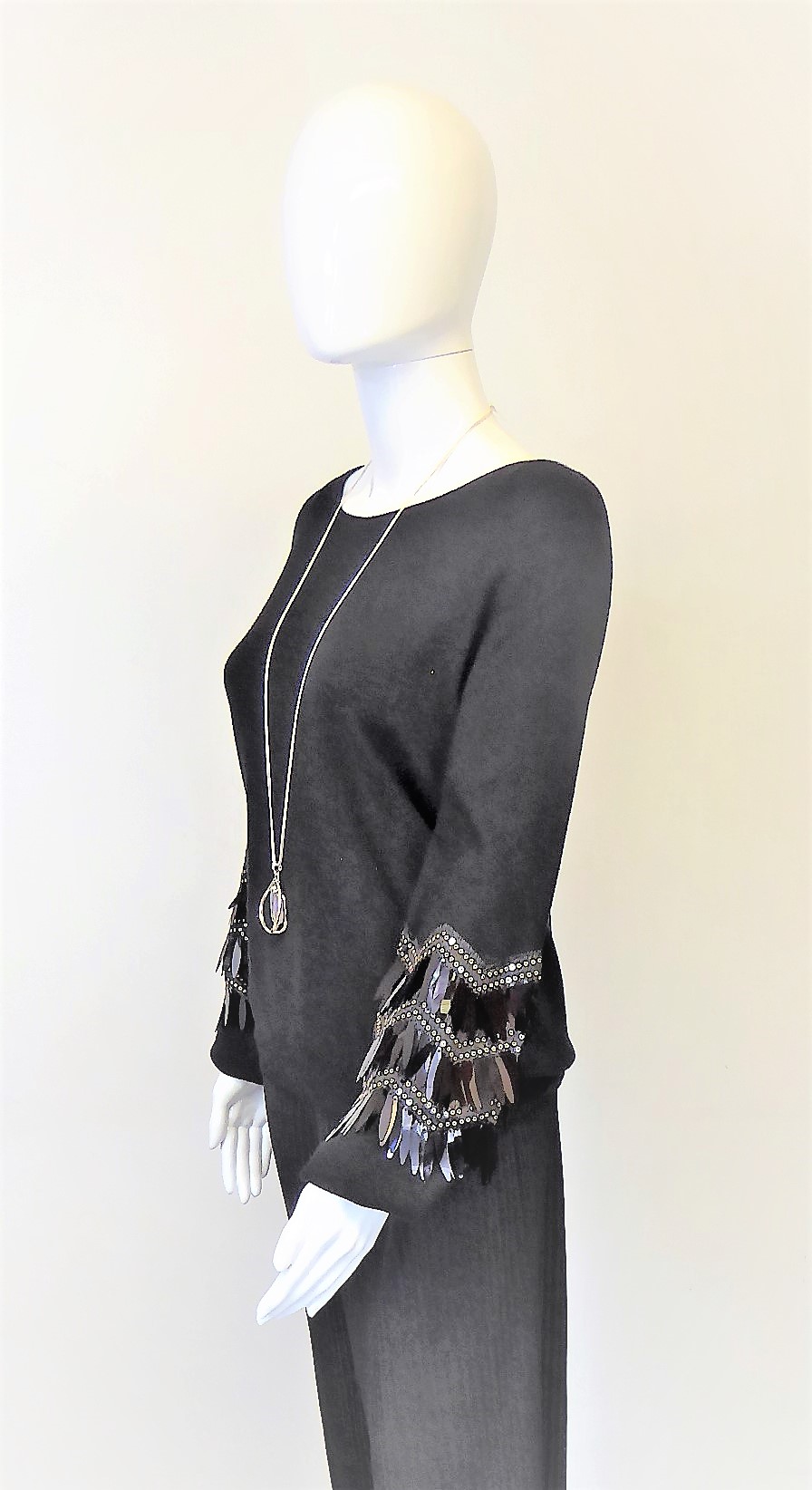 Black Sequin Jumper - Image 4