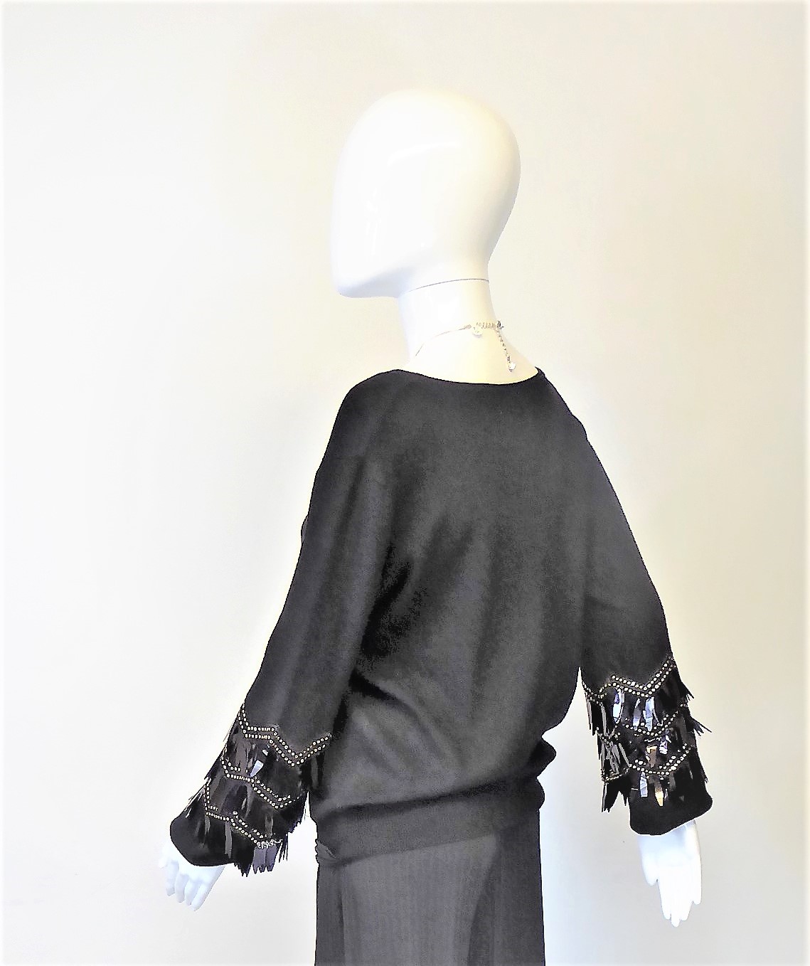 Black Sequin Jumper - Image 3