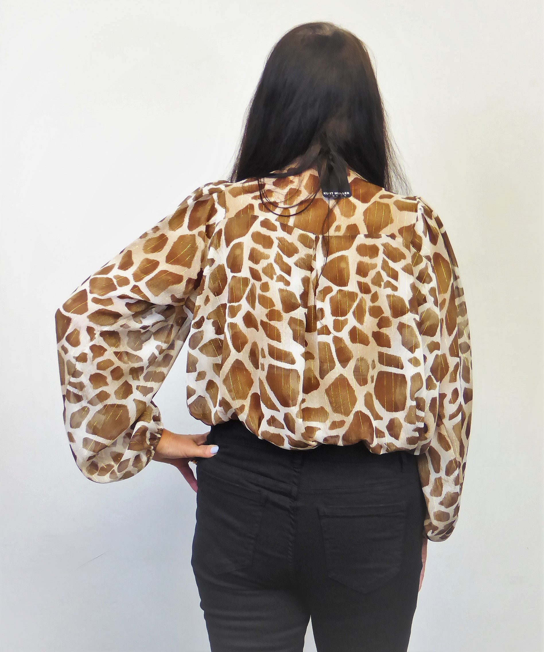 Brown Pussy Bow Blouse - Image 4