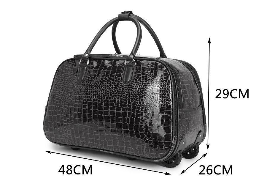 Black Mock Croc Holdall - Image 8