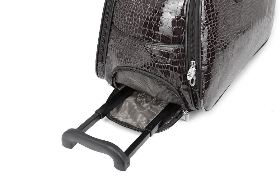 Black Mock Croc Holdall - Image 6
