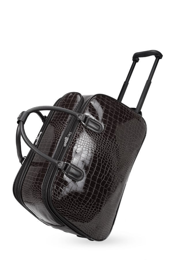 Black Mock Croc Holdall - Image 5