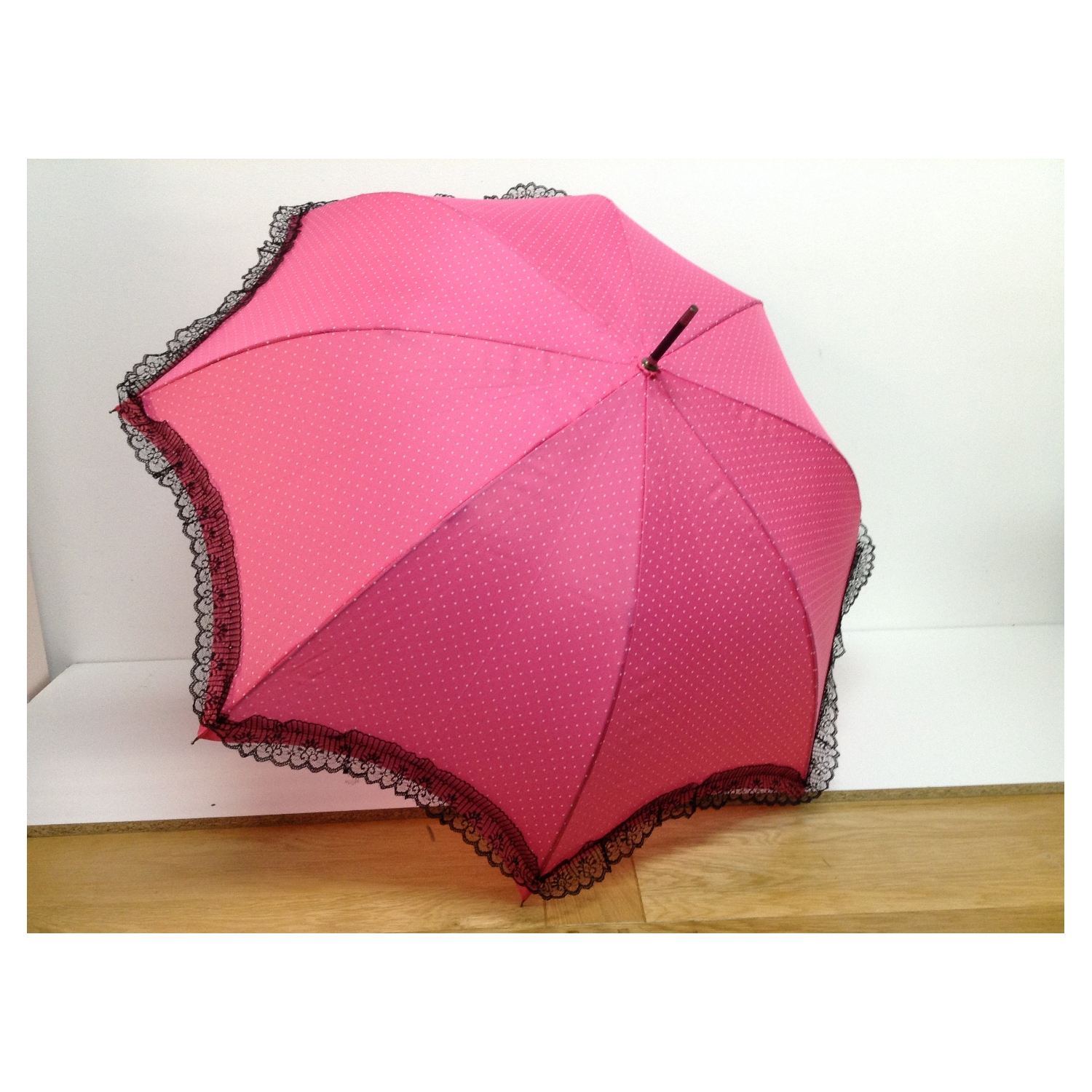 Blue Polka Dot Lacey Brolly - Image 4