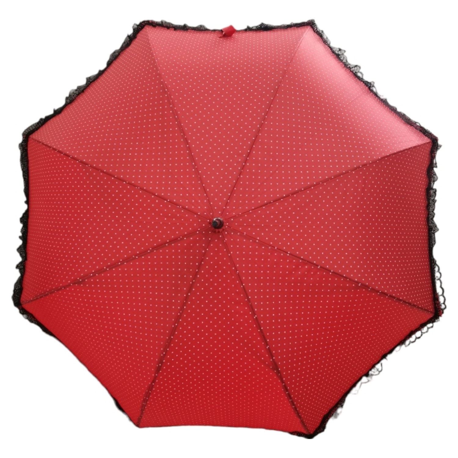 Blue Polka Dot Lacey Brolly - Image 5