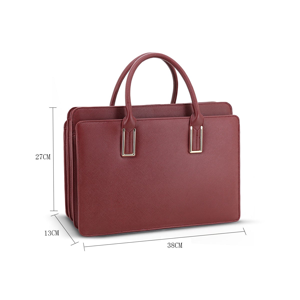 LYDC Wine Red Briefcase - Image 4