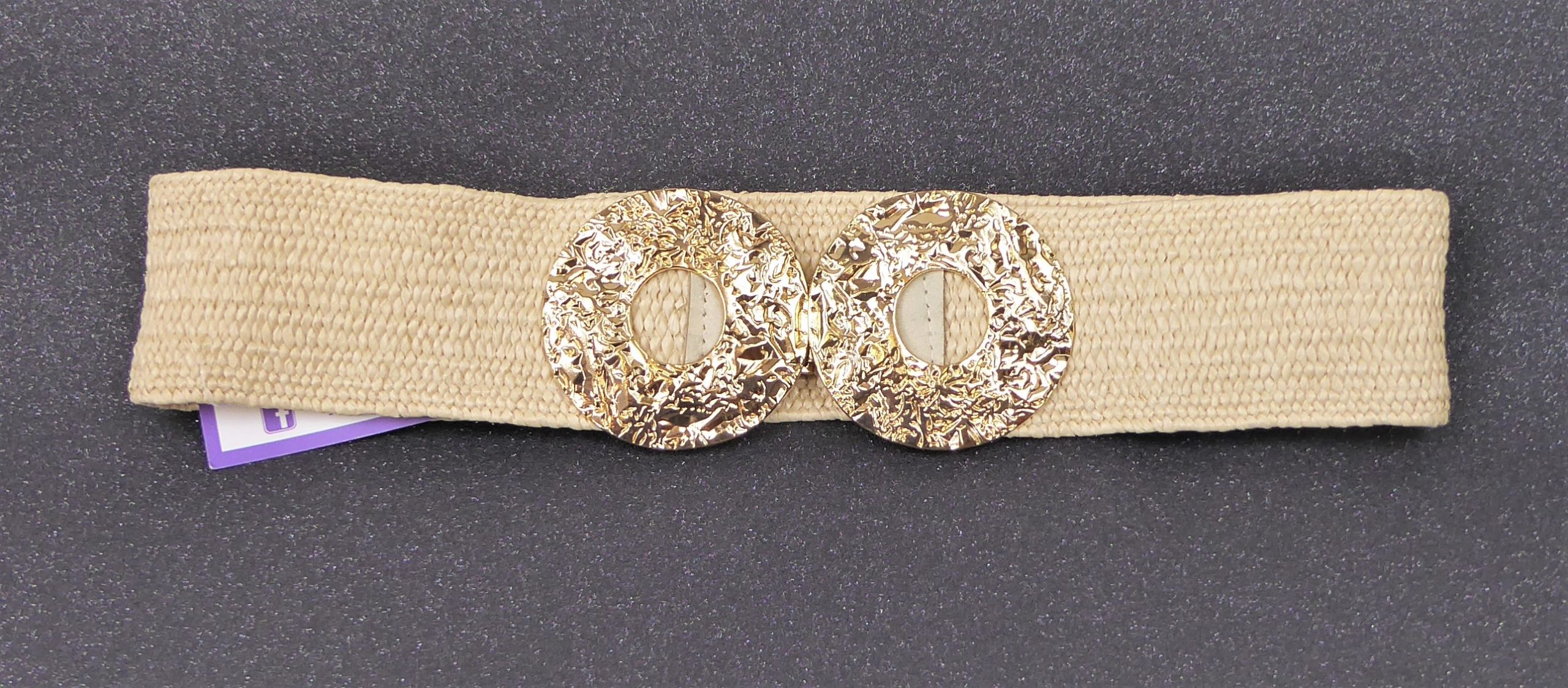 Beaten Circles Elasticated Straw Belts - Image 3