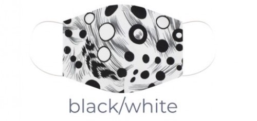 Black and White Cotton Face Mask