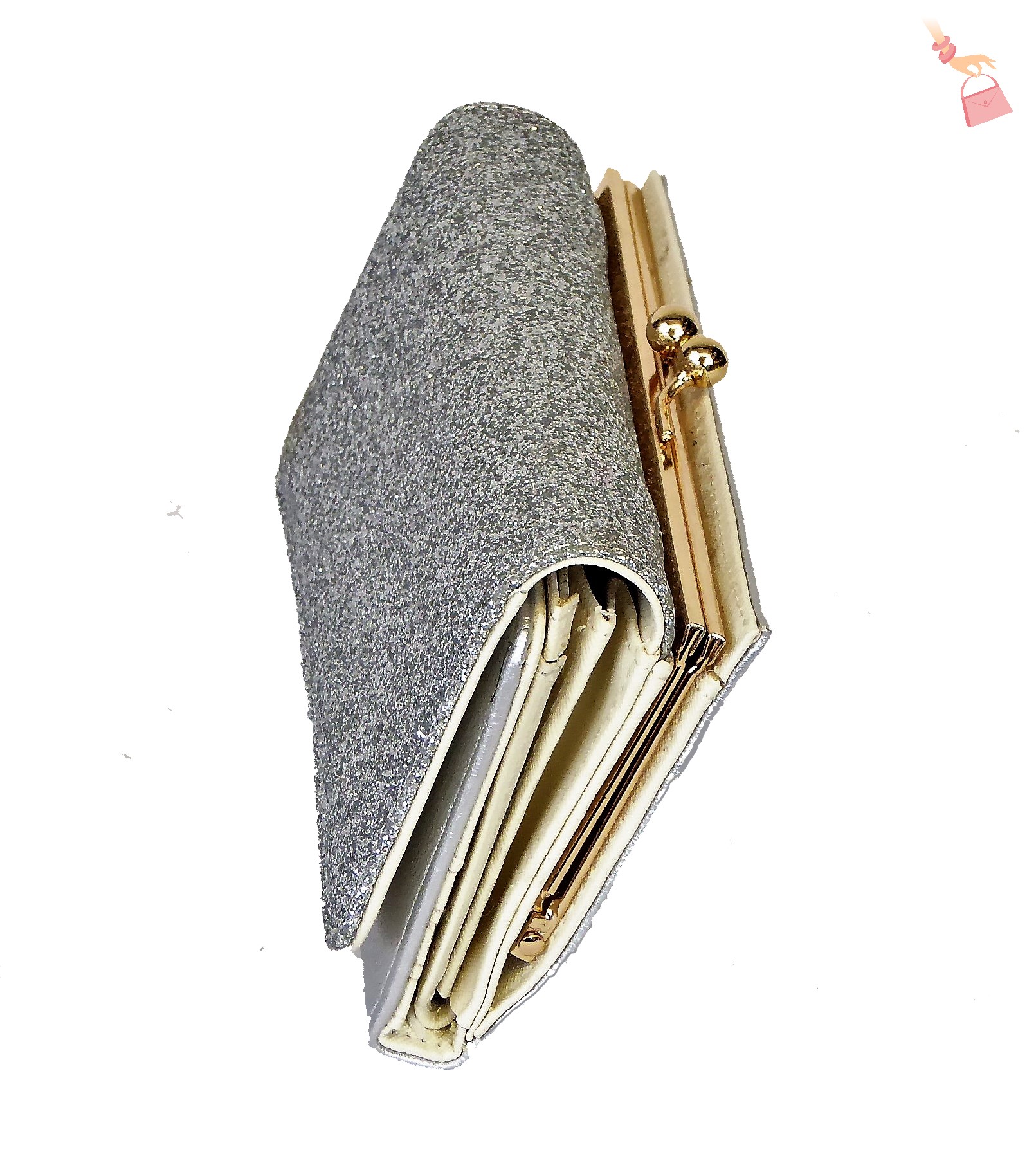 Silver Glitter Fashion Purse - Image 2