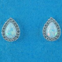 925 Opal Teardrop Earrings