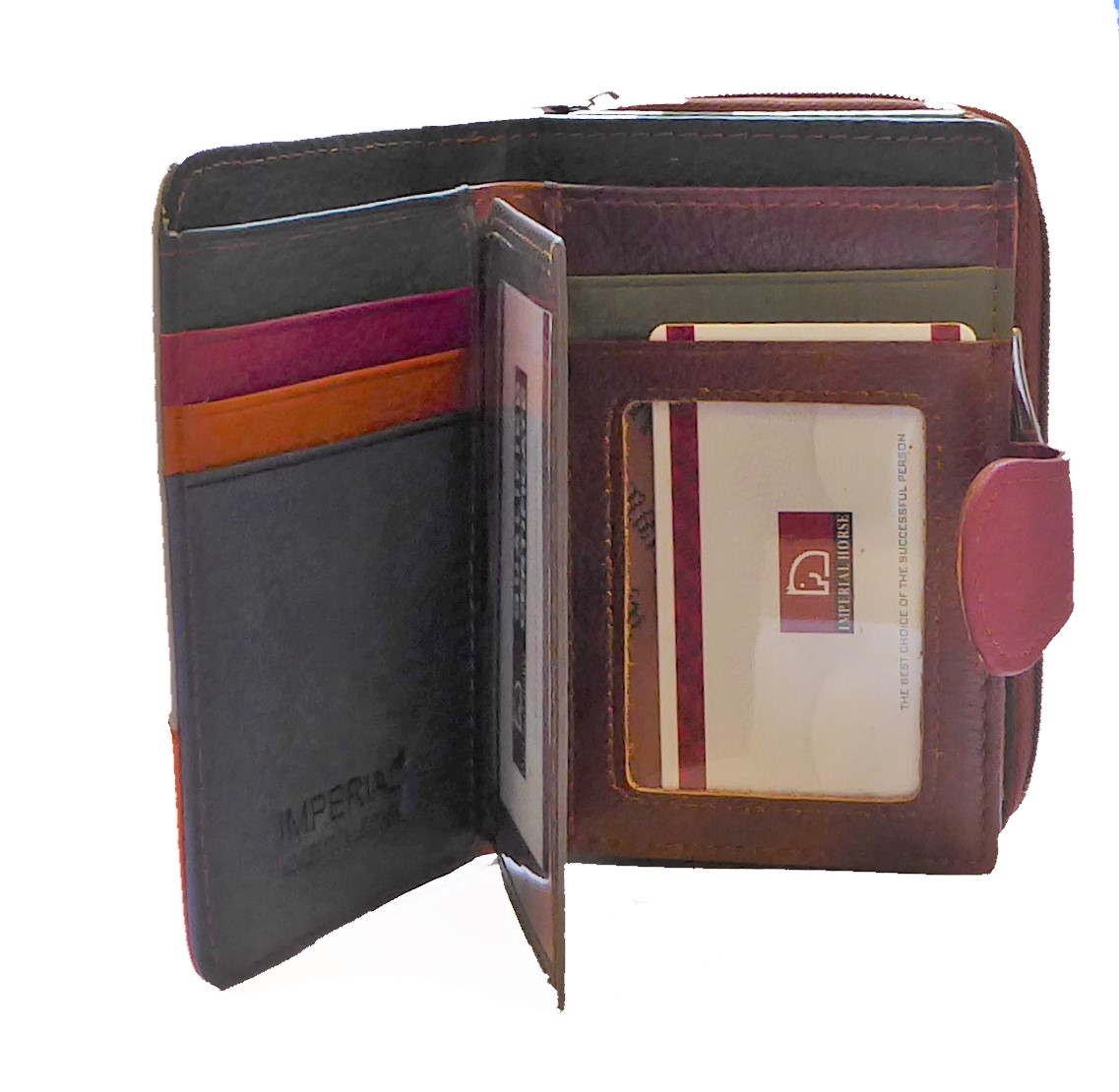 Grained Leather Mosaic Purse - Image 3
