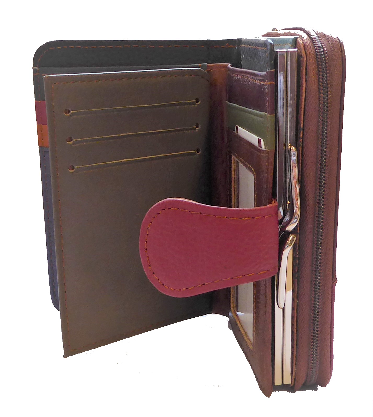 Grained Leather Mosaic Purse - Image 4
