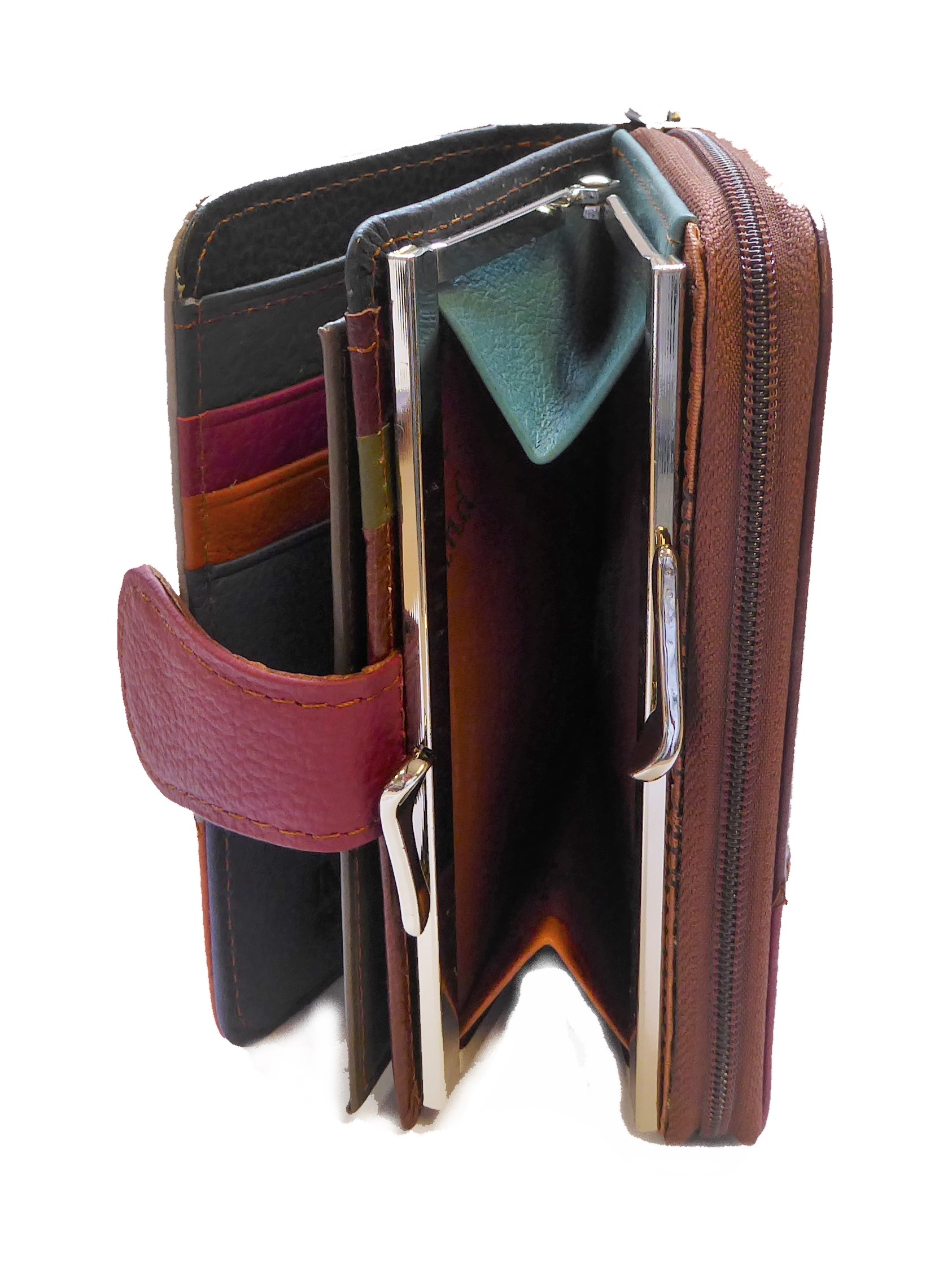Grained Leather Mosaic Purse - Image 5