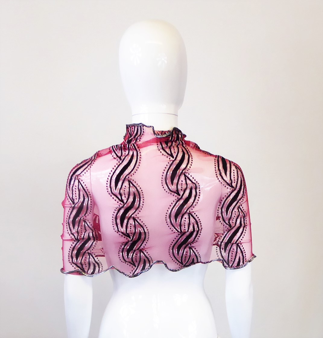 Wave Pattern Lurex Scarf - Image 4