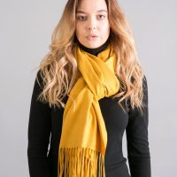 Mustard Cashmere Pashmina Shawl