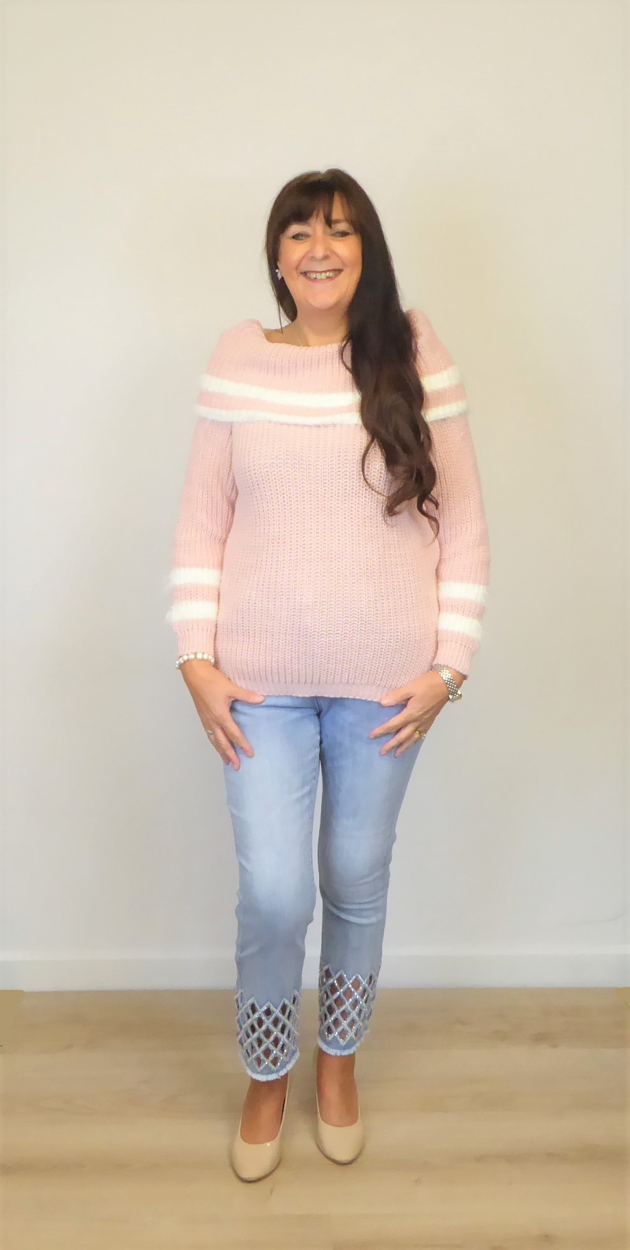Pink Chunky Knit Jumper