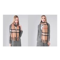 Tartan Check Cashmere Feel Scarf 2 S191-318