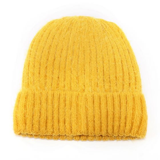 Mustard Knitted Woolly Hat