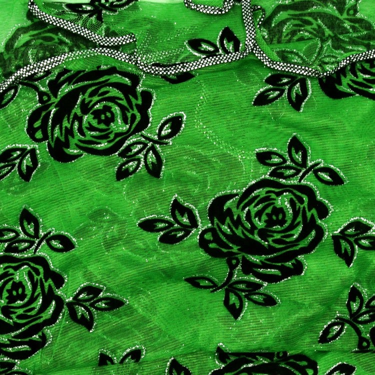 Roses Lurex Ruffle Scarf - Image 3