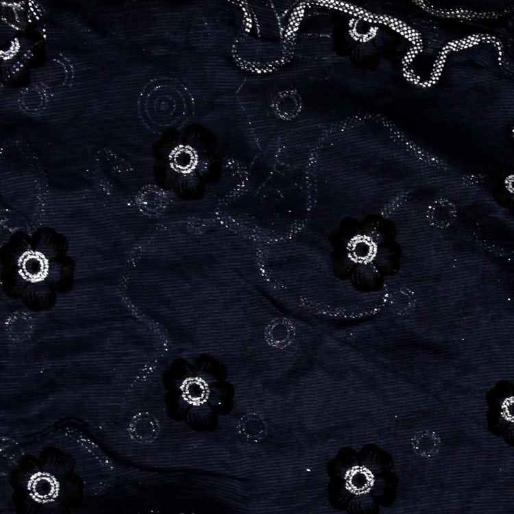 Flower Lurex Ruffle Scarf - Image 6