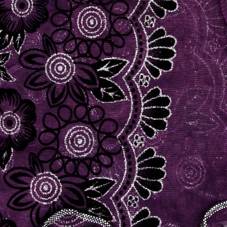 Flower Lurex Ruffle Scarf - Image 7