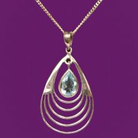 925 Blue Topaz Necklace