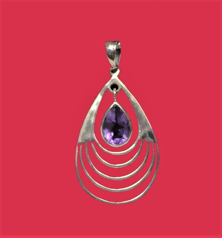 925 Silver Amethyst Necklace - Image 2