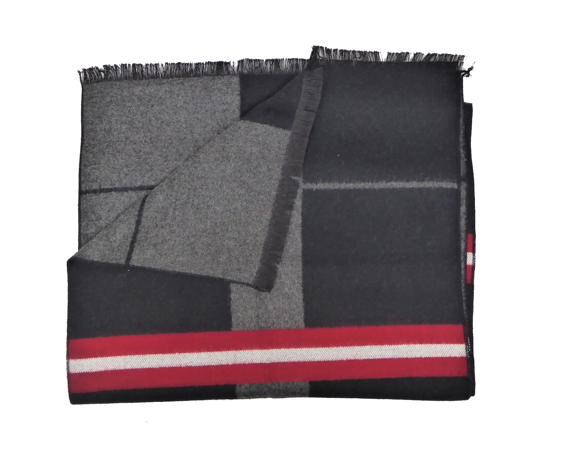Black Tartan Silk Scarf