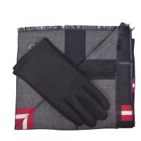 Black Tartan Scarves Set