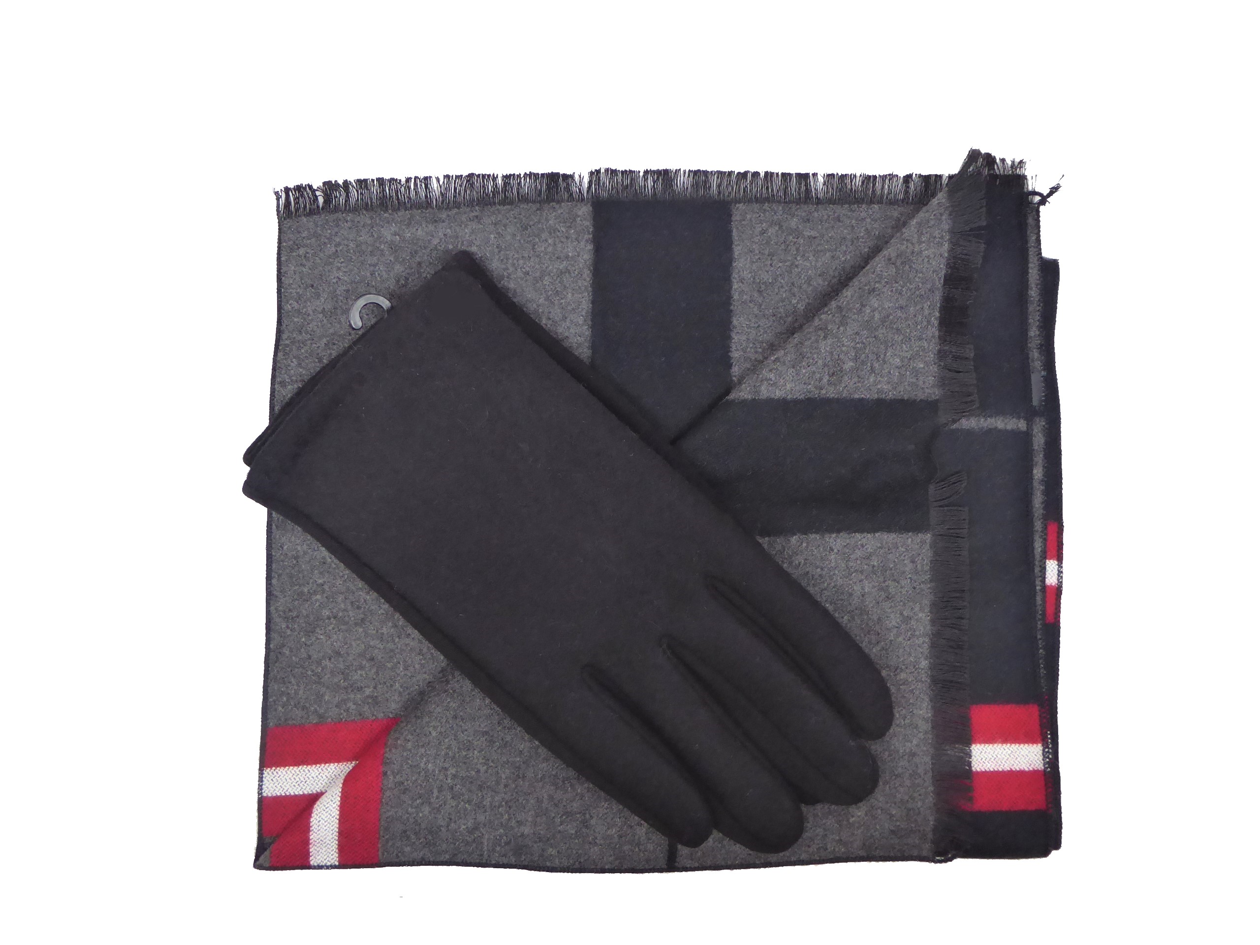 Black Tartan Scarves Set - Image 5