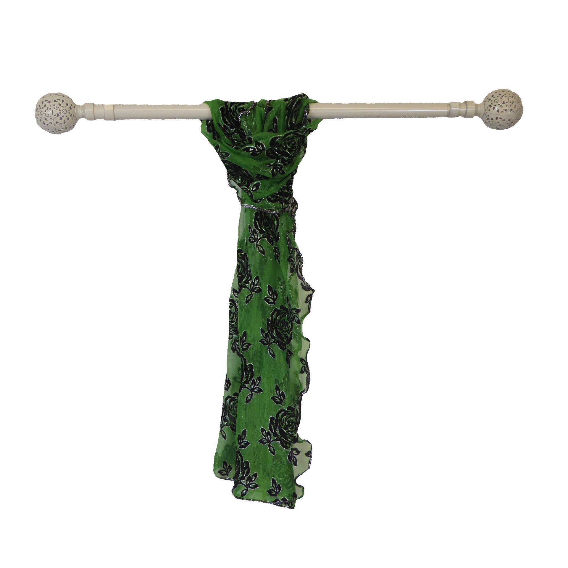 Roses Lurex Ruffle Scarf
