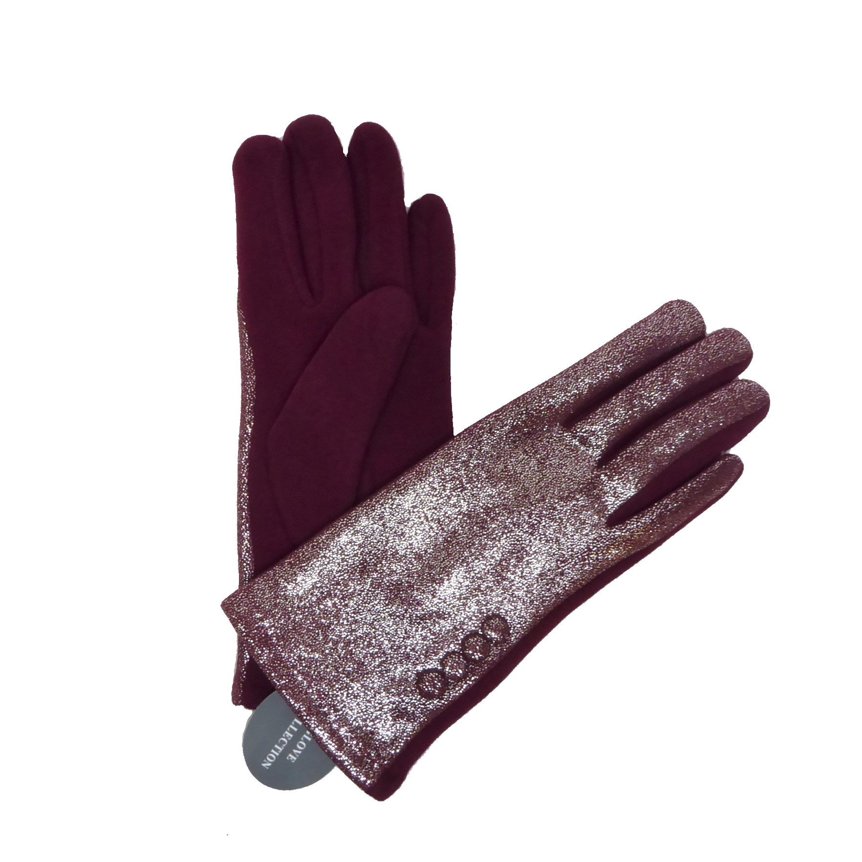 Burgundy Shiny Gloves