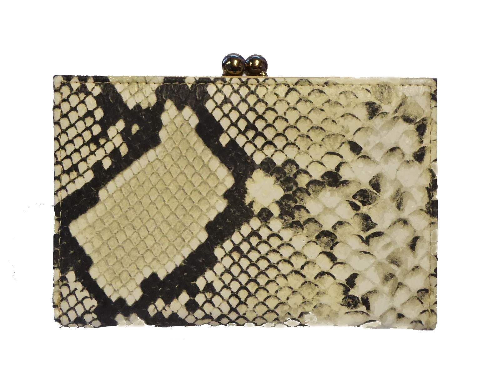 Cream Snakeskin Fashion Purse - Image 3