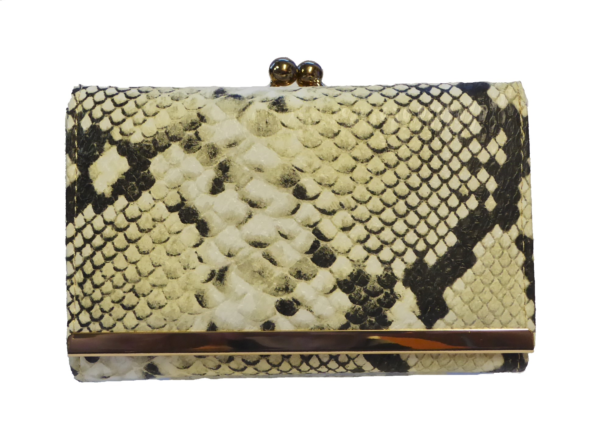 Cream Snakeskin Fashion Purse