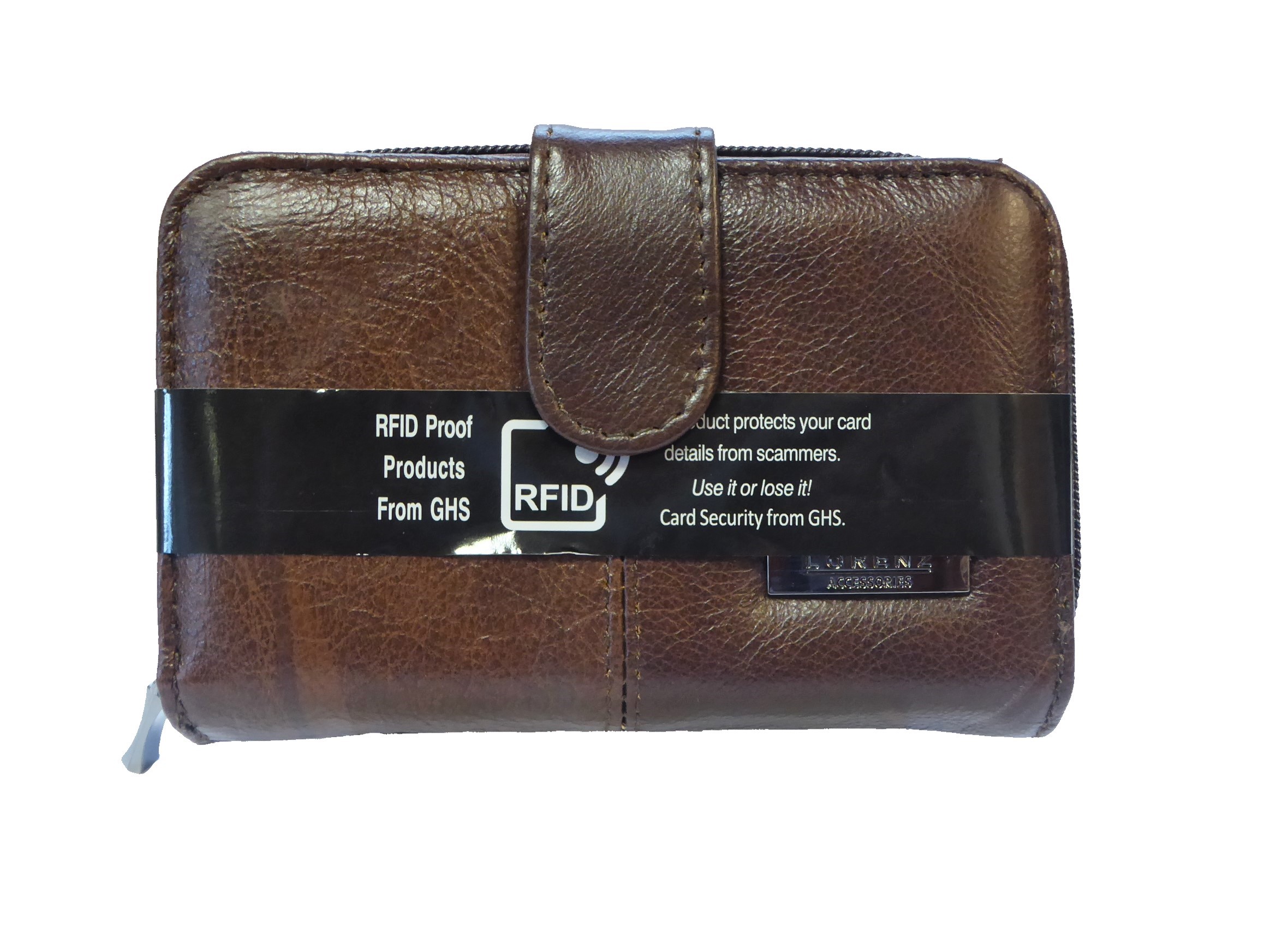 Medium Leather Purse Brown 3706