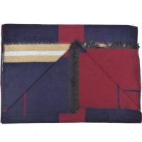 Blue Tartan Silk Scarf