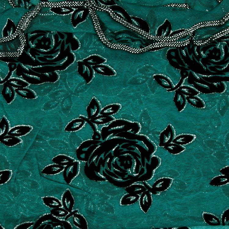 Roses Lurex Ruffle Scarf - Image 4