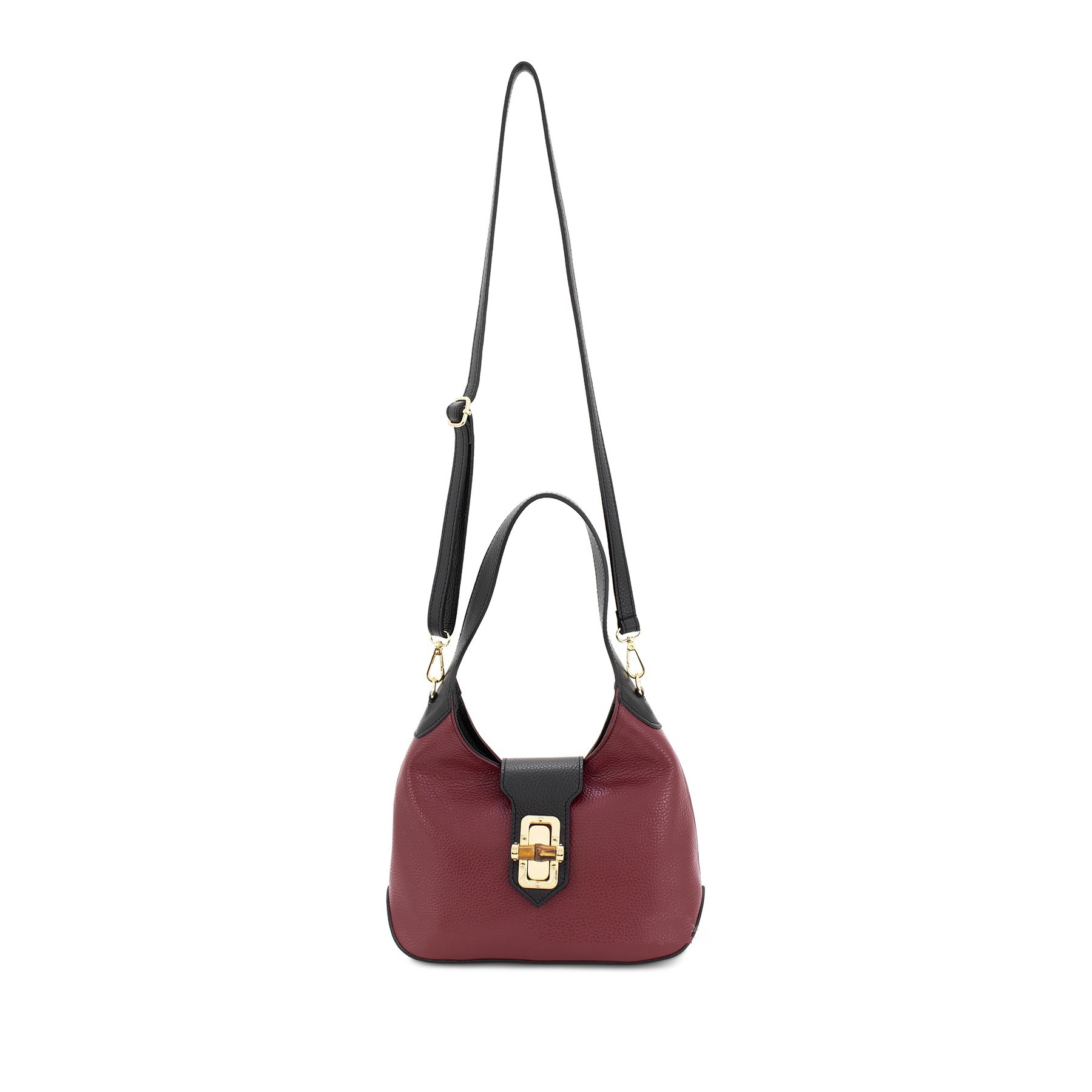 Red/Black Leather Handbag - Image 2