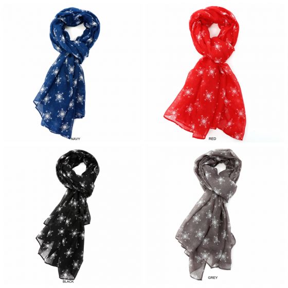 Red Snowflakes Scarf - Image 2