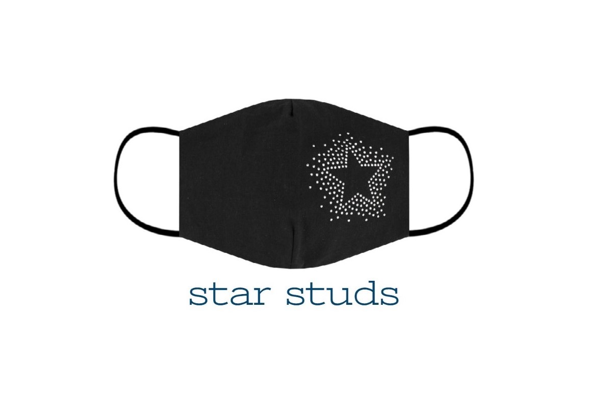 Diamante Cotton Face Masks
