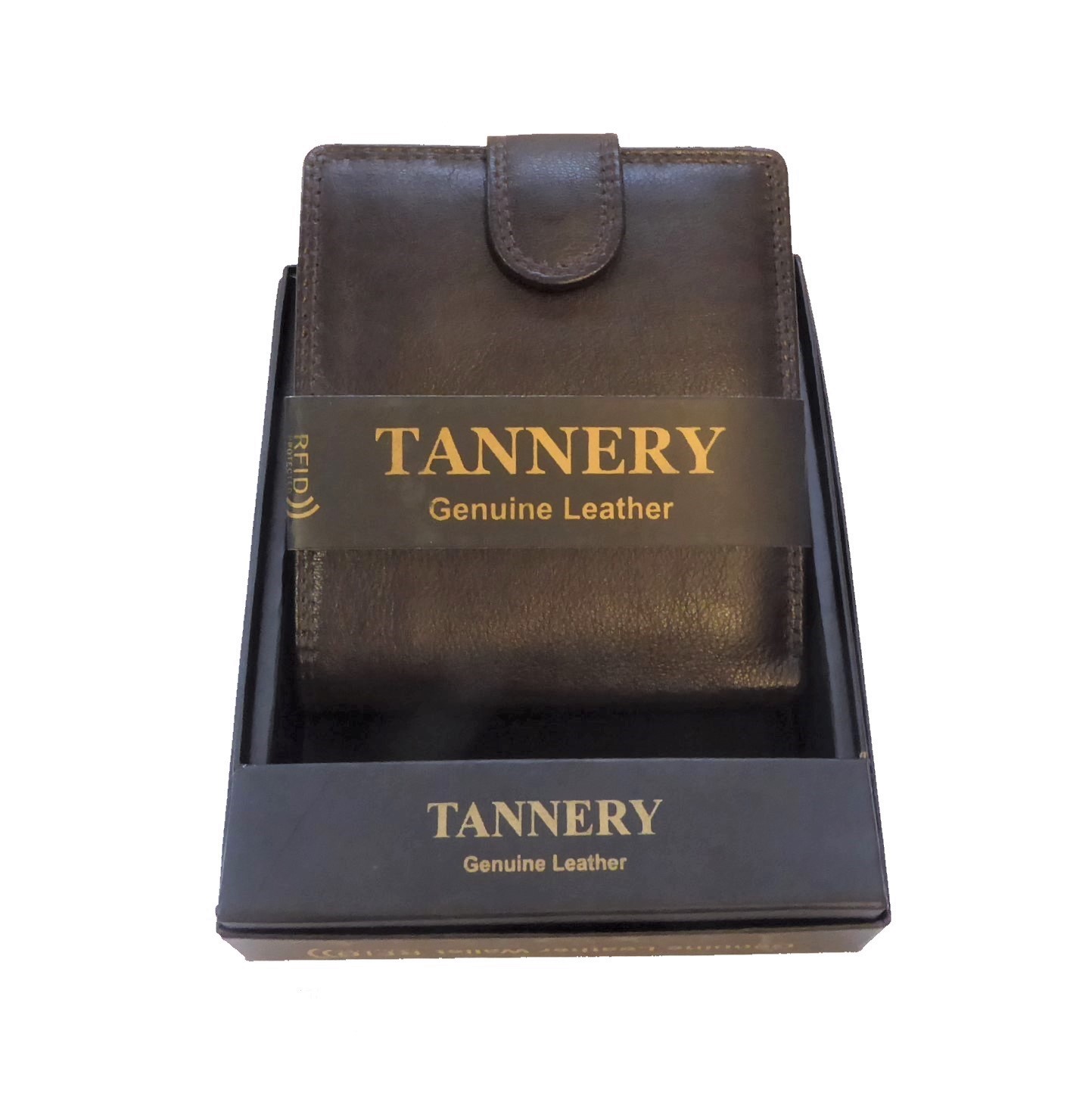 Genuine Leather RFID Wallet Brown