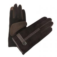 Chocolate Brown Stitched Gloves