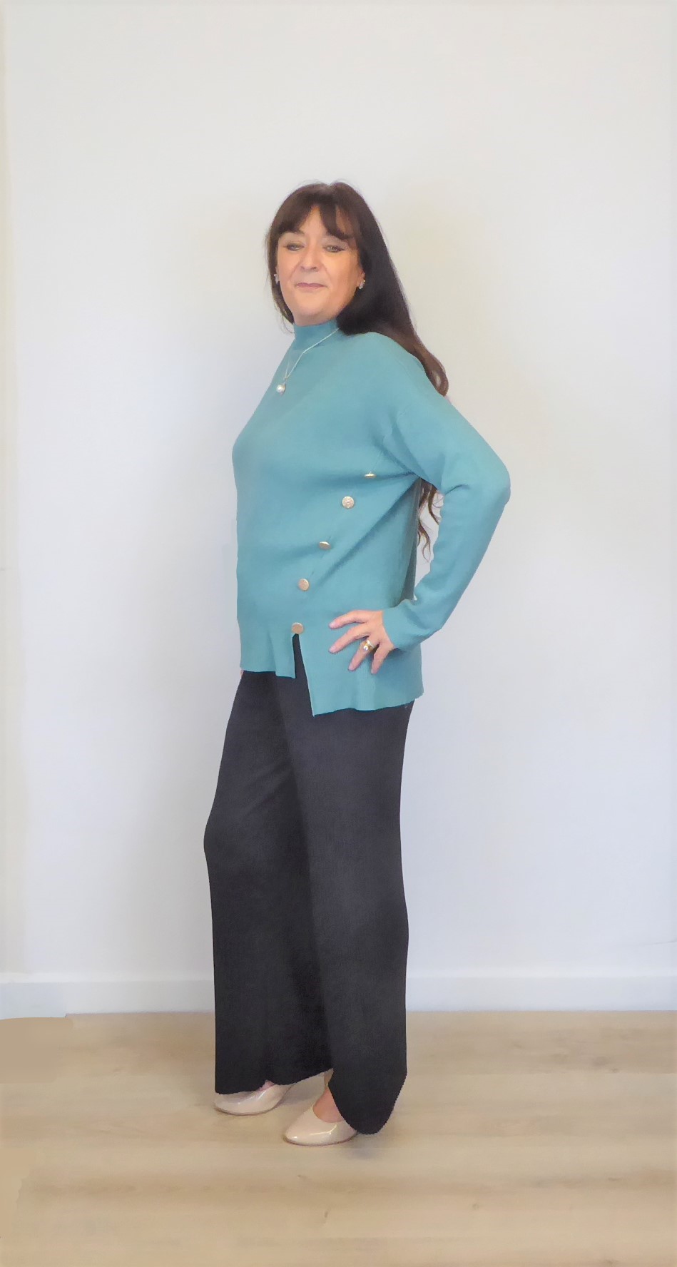 Light Green Button Jumper - Image 4