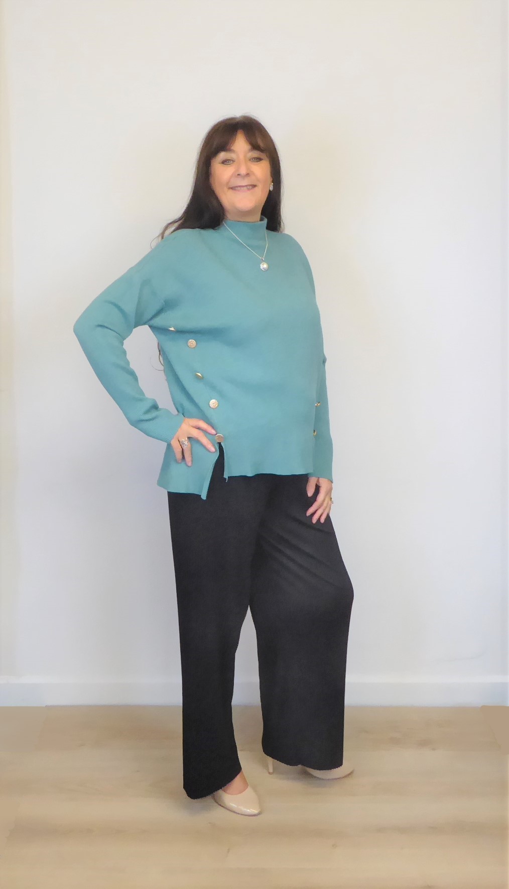 Light Green Button Jumper - Image 5