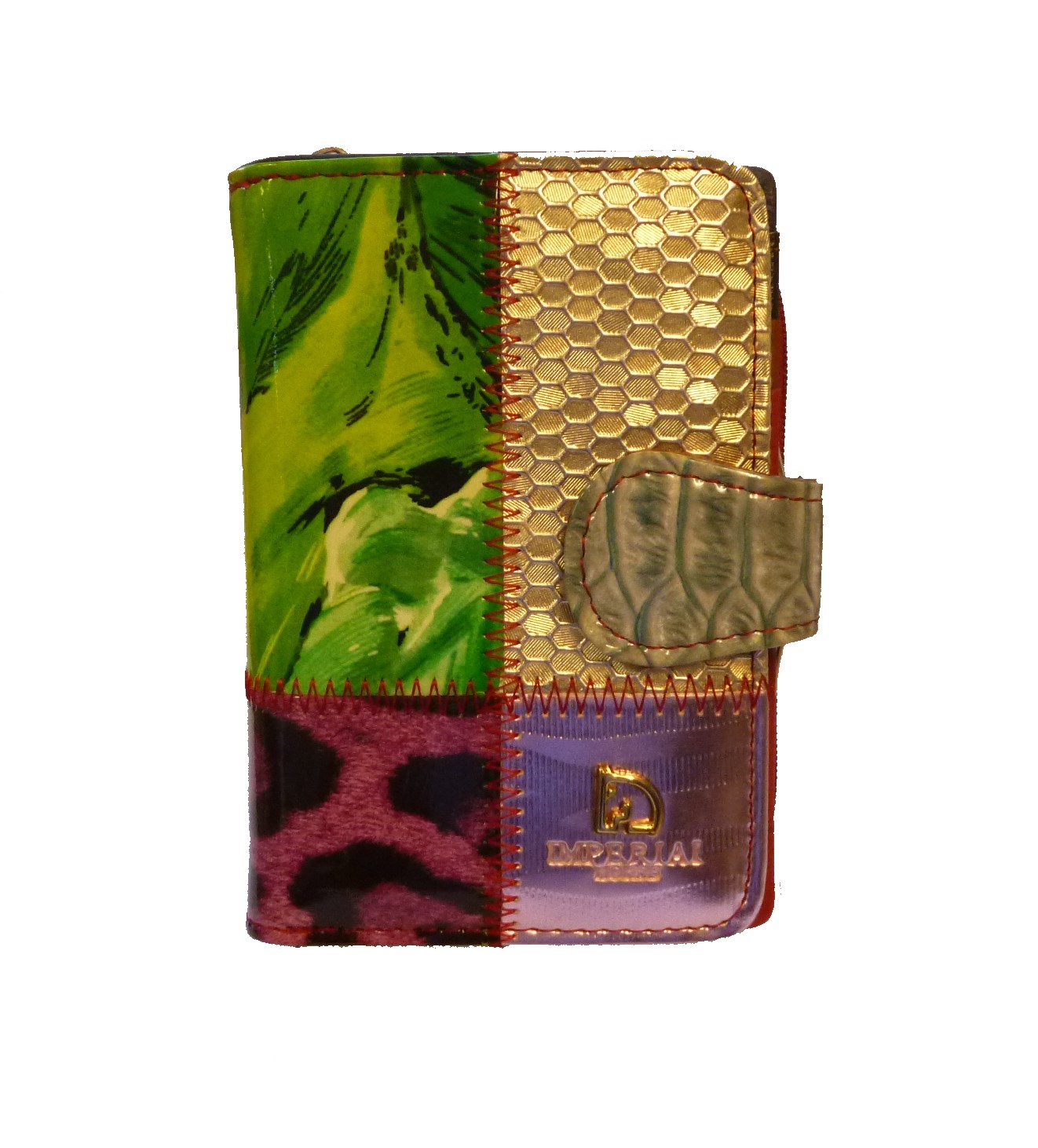Patent Leather Mosaic Purse-10