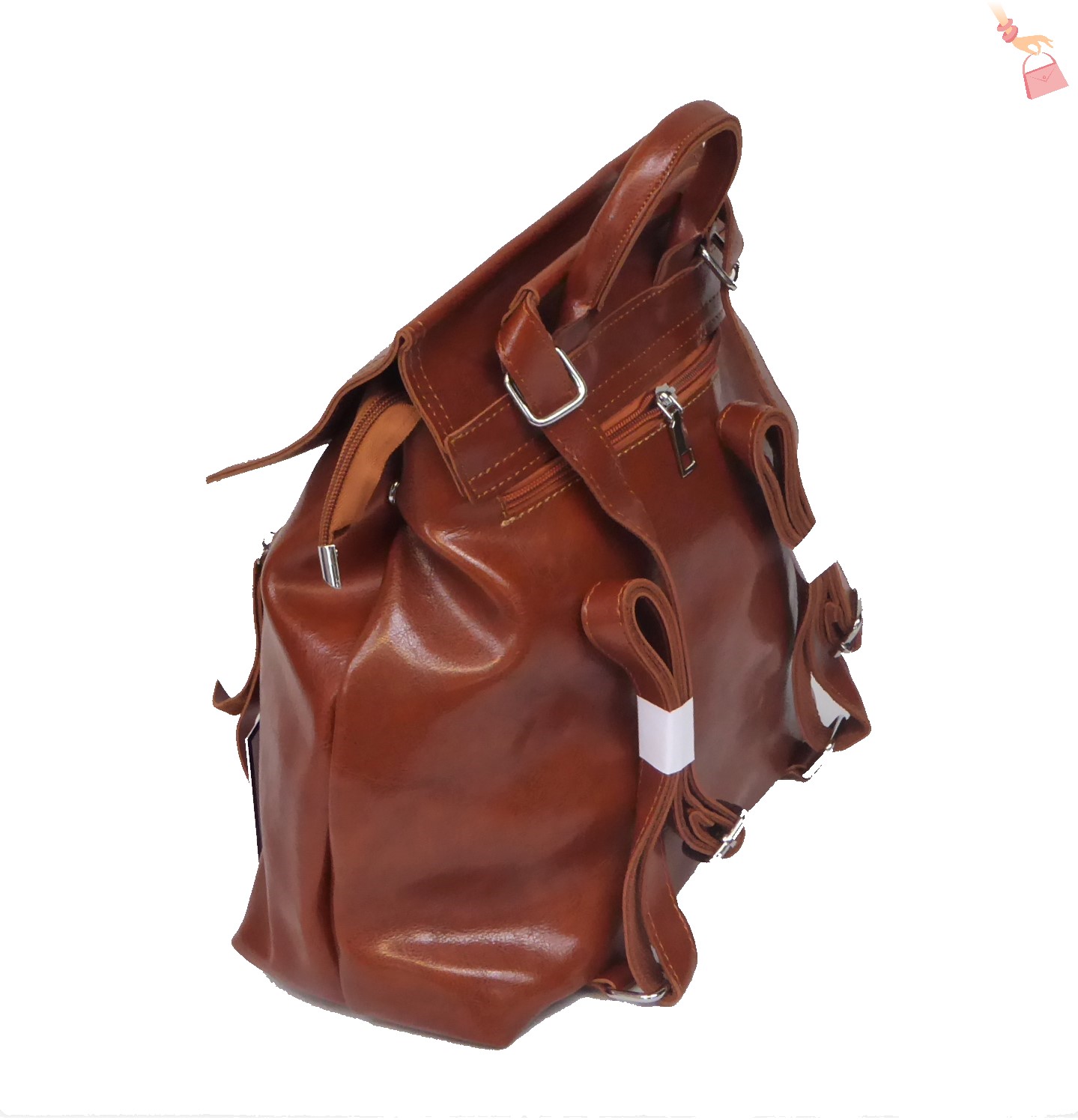 Tan Shiny Backpack - Image 5